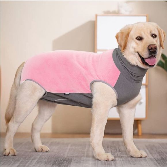 Dog Winter Jacket Polar Fleece Pet Warm Vest Medium Large Dogs Walking - Picture 6 of 7